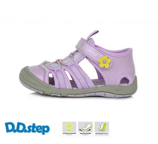 DD STEP - letní boty, sportovní sandály G065, MAUVE