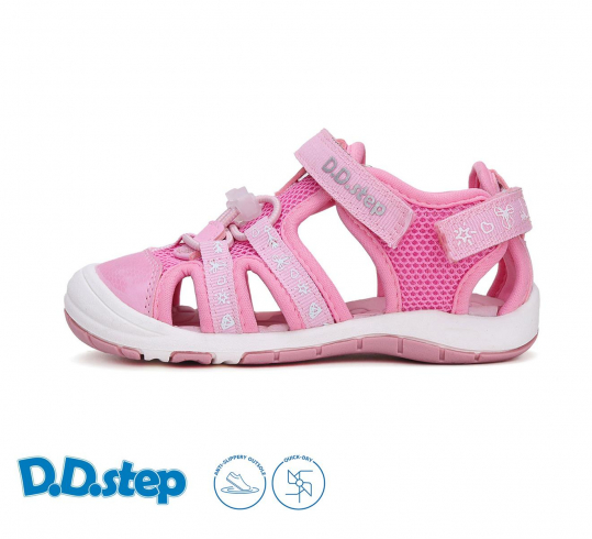 DD STEP - letní boty, sportovní sandály G065, DARK PINK