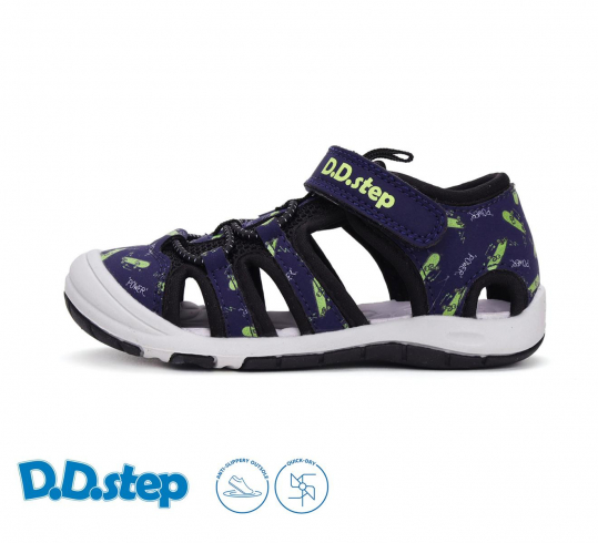 DD STEP - letní boty, sportovní sandály G065, BLACK