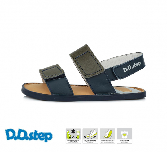 DD STEP - páskové kožené sandálky, ROYAL BLUE