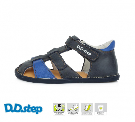 DD STEP - kožené sandálky, ROYAL BLUE