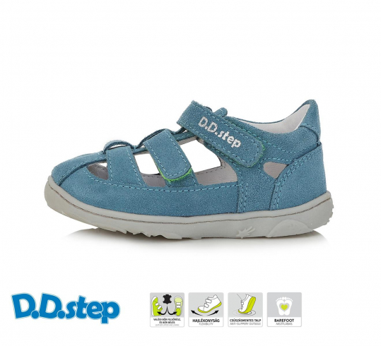 DD STEP - letní barefoot boty, sandály 077 BERMUDA BLUE