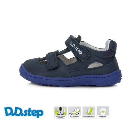 DD STEP - letní barefoot boty, sandály 077 ROYAL BLUE