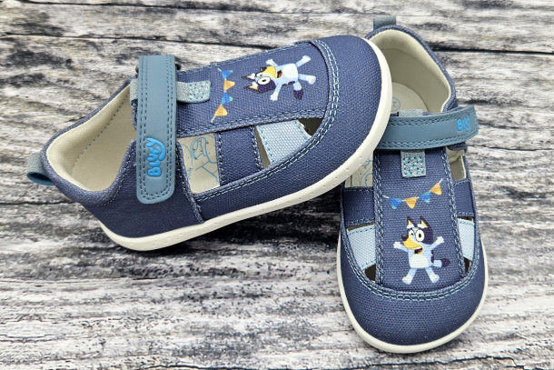 GARVALÍN - letní barefootové textilní boty sandály INDIGO Bluey