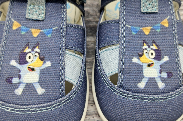 GARVALÍN - letní barefootové textilní boty sandály INDIGO Bluey