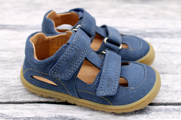LURCHI - kožené letní boty, sandále Nando Suede, IRIS BLUE