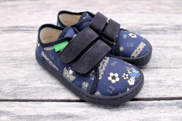FRODDO Barefoot - textilní boty, tenisky, BLUE +