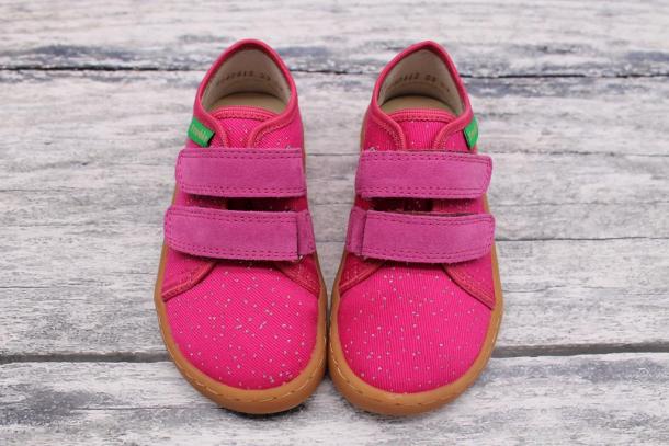 FRODDO Barefoot - textilní boty, tenisky, FUCHSIA