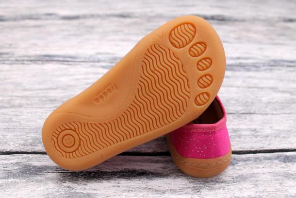 FRODDO Barefoot - textilní boty, tenisky, FUCHSIA
