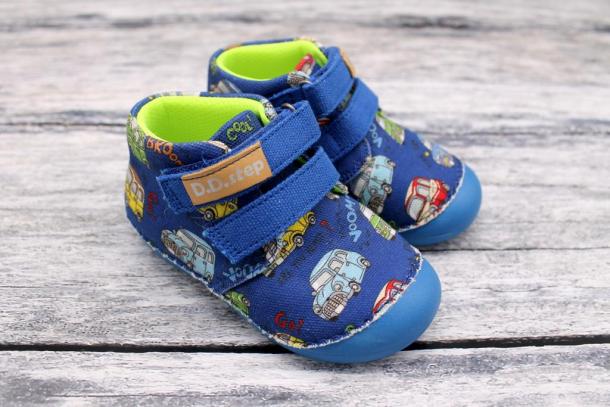 DD STEP - textilní boty 015, BERMUDA BLUE