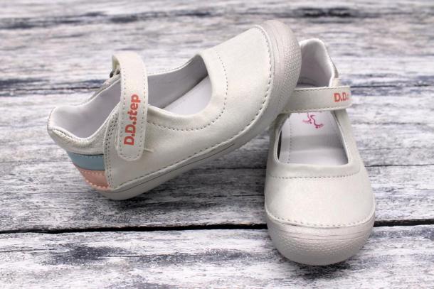 DD STEP - letní boty, baleríny 063, WHITE