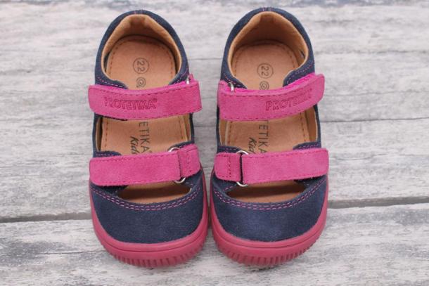 PROTETIKA - kožená letní barefoot obuv/ sandálky BERG BLUE