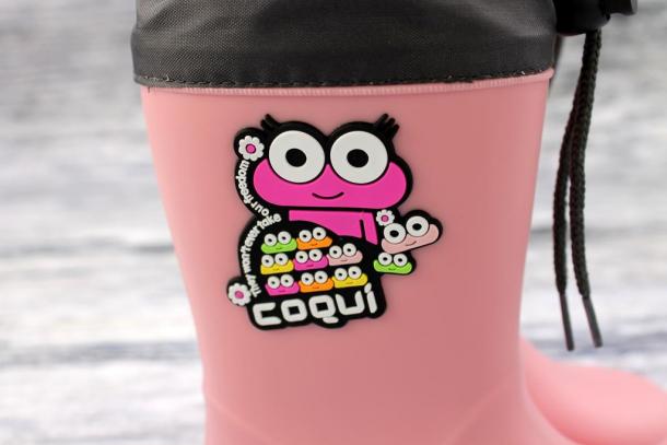 COQUI - holínky, gumáčky, POWDER PINK/DARK GREY