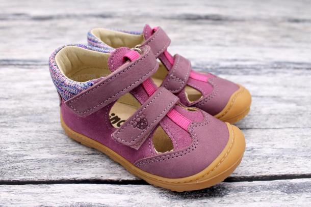 RICOSTA - letní kožené barefoot boty EBI Purple