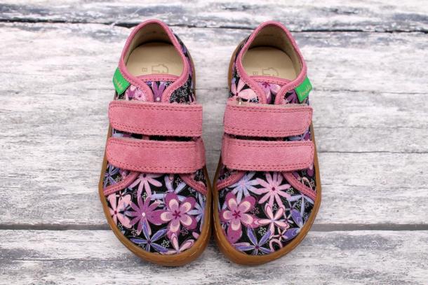 FRODDO Barefoot - textilní boty, tenisky, FLOWERS