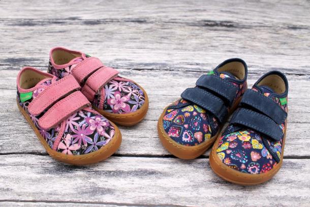 FRODDO Barefoot - textilní boty, tenisky, FLOWERS