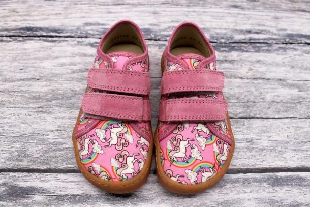 FRODDO Barefoot - textilní boty, tenisky, plátěnky, PINK