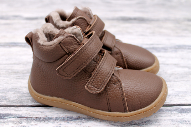 FRODDO - zimní barefoot boty 2022, BROWN