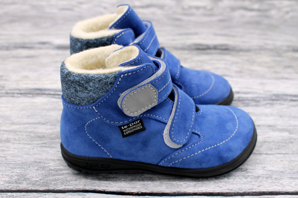 JONAP - kožené zimní boty s membránou B5 MODRÁ VLNA