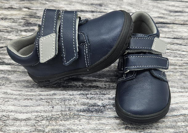 JONAP - celoroční kožené boty B1 Nappa, MODRÁ (černá podrážka)