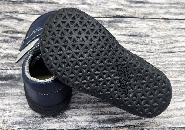 JONAP - celoroční kožené boty B1 Nappa, MODRÁ (černá podrážka)