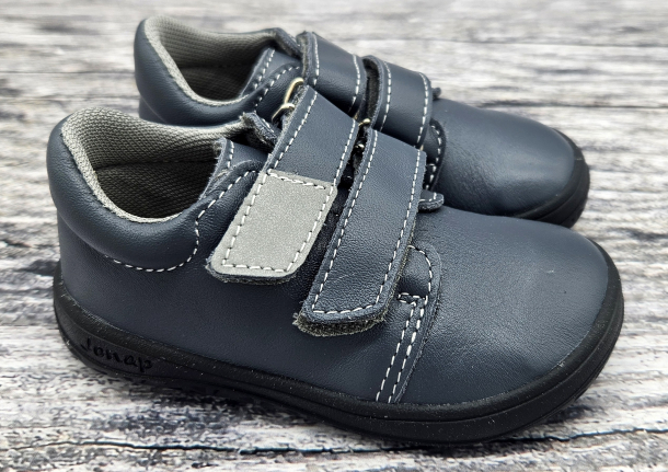 JONAP - celoroční kožené boty B1 Nappa, SHARK (černá podrážka)