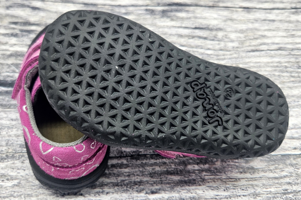 JONAP - celoroční kožené boty B22 SV, RŮŽOVÉ SRDCE