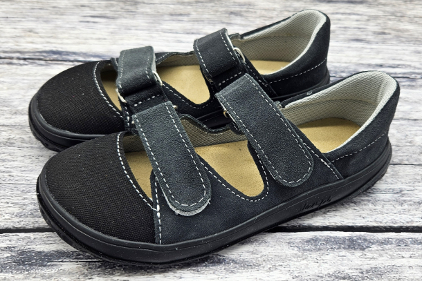 JONAP - barefoot sandálky B21 TMAVĚ ŠEDÁ