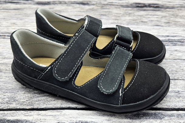 JONAP - barefoot sandálky B21 TMAVĚ ŠEDÁ