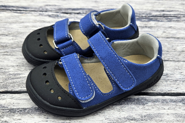 JONAP - barefoot sandálky FELLA MODRÁ microfiber