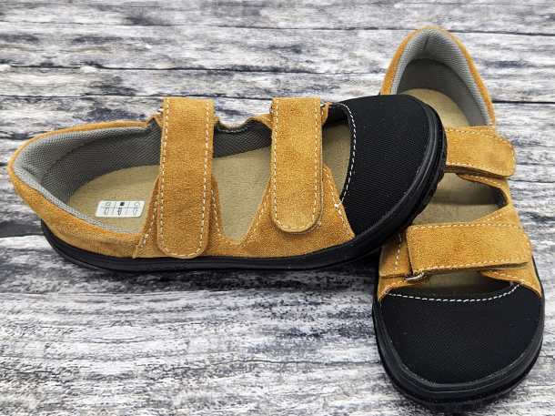 JONAP - barefoot sandálky B21 HOŘČICOVÁ