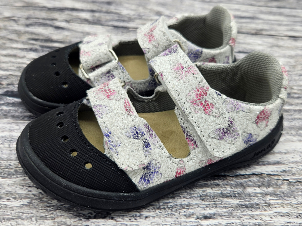 JONAP - barefoot sandálky FELLA BÍLÍ MOTÝLCI