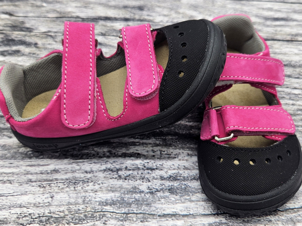 JONAP - barefoot sandálky FELLA RŮŽOVÁ