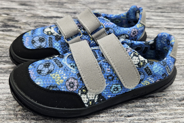 JONAP - barefoot obuv B18, MODRÝ FOTBAL