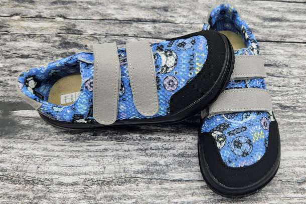 JONAP - barefoot obuv B18, MODRÝ FOTBAL