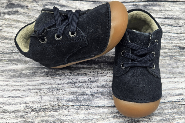 LURCHI - zateplené kožené capáčky WALLY NAVY