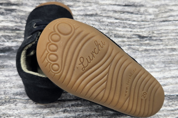 LURCHI - zateplené kožené capáčky WALLY NAVY