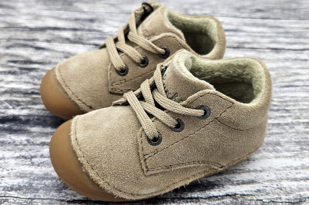 LURCHI - zateplené kožené capáčky WALLY TAUPE