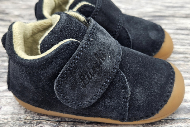 LURCHI - zateplené kožené capáčky WILLOW NAVY