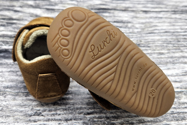 LURCHI - zateplené kožené capáčky WILLOW TAN