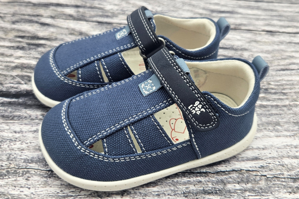 GARVALÍN - letní barefootové textilní boty sandály PETROL