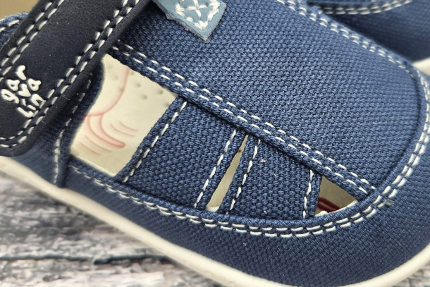 GARVALÍN - letní barefootové textilní boty sandály PETROL