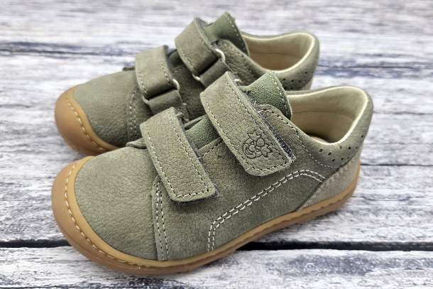 RICOSTA - nízké kožené barefoot boty TOMMY EUKALYPUS TUNDRA