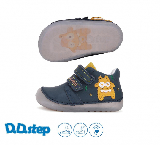 DD STEP - celoroční boty 070, BLUE (kluk)