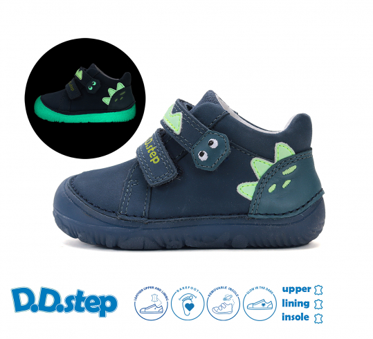 DD STEP - celoroční boty S073-52875 ROYAL BLUE (kluk)