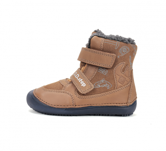 DD STEP - zimní boty W063-52130AM CHOCOLATE (kluk)