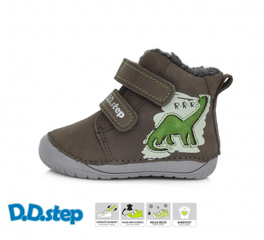 DD STEP - zimní boty 070, DARK GREY (kluk)