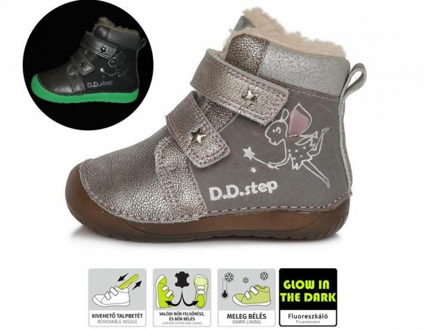 DD STEP - zimní boty 070, GREY (holka)