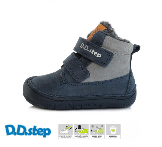DD STEP - zimní boty 073, ROYAL BLUE (kluk)