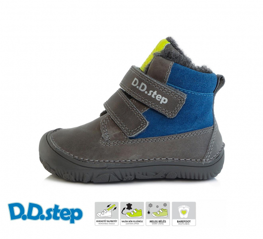 DD STEP - zimní boty 073, DARK GREY (kluk)